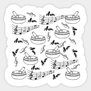 Aum Singing Bowls Sticker